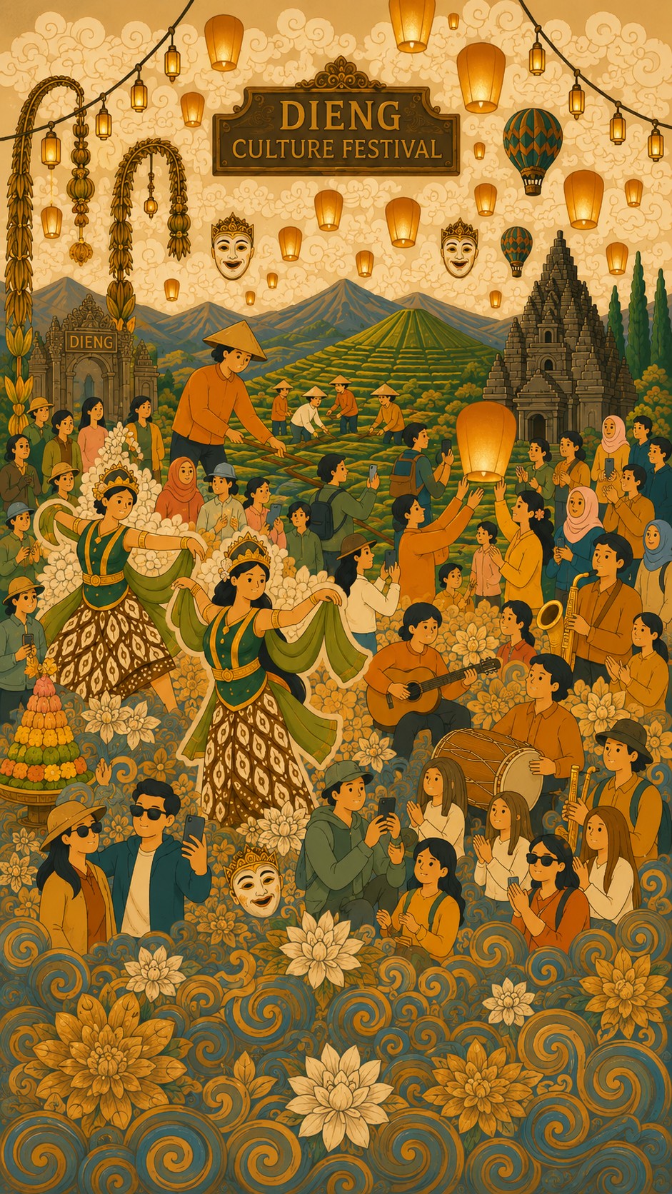 Kabut dan perayaan budaya di Dataran Tinggi Dieng